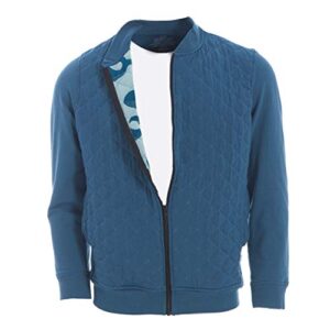 KicKee Menswear Solid Quilted Jacket | Oceanography Collection | (S, Twilight)