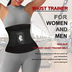 ChongErfei Waist Trainer Belt for Women - Waist Trimmer Weight Loss Ab Belt,Upgrade Black,Large