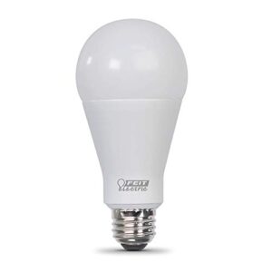 feit electric 200w equivalent led light bulb, a21 led bulb, non dimmable, 3050 lumens, 5000k daylight, 22 year lifetime e26 base, bright high output led bulb, om200/850/led
