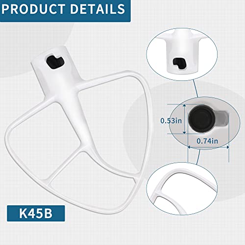 K45B Coated Flat Beater for KitchenAid Mixer, Kitchen Aid Mixer Accessory Kitchenaid Mixer Attachments Kitchenaid Mixer Paddle Stand Mixer Attachment, Mixer Accessory Replace WPW10672617 W10672617