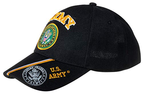 Officially Licensed United States Army Embroidered Black Baseball Cap