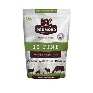 redmond 10 fine natural livestock mineral salt, omri listed, 5lb bag