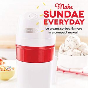 DASH My Pint Electric Ice Cream Maker Machine for Gelato, Sorbet + Frozen Yogurt with Mixing Spoon & Recipe Book (Organic, Sugar Free, Flavored Healthy Snacks + Dessert for Kids & Adults) 0.4qt-White