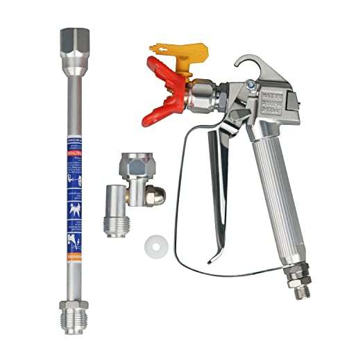 DUSICHIN Airless Paint Spray Gun Paint Sprayer High Pressure 3600 PSI 517 TIP Swivel Joint 10 inches Extension Pole Universal Joints Contract Use DUS137