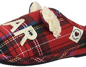 Dearfoams Kids Unisex Lil Bear Slipper, Big Bro Tartan Plaid, US 11-12 Toddler