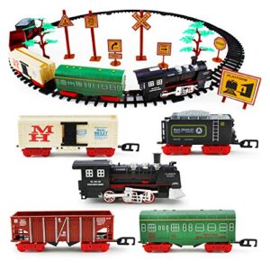 boley classic american kids train set - 40 pc electric train toy and track set for ages 3+