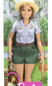 Barbie 12-in Blonde Curvy Park Ranger Doll with Ranger Outfit Including Denim Shirt, Green Khaki Shorts, Brown Belt, Brown Boots & Straw Hat; for Ages 3 Years Old & Up