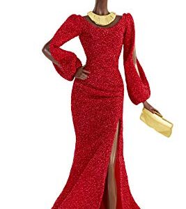 Barbie Signature 40th Anniversary First Black Doll, Approx. 12-in, Wearing Red Gown, with Accessories, Doll Stand and Certificate of Authenticity