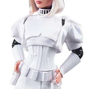 Barbie Collector Star Wars Stormtrooper x Doll (~12-inch) in Black and White Fashion and Accessories, with Doll Stand and Certificate of Authenticity