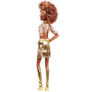 Barbie Collector Star Wars C-3PO x Barbie Doll (~12-inch) in Gold Fashion and Accessories, with Doll Stand and Certificate of Authenticity