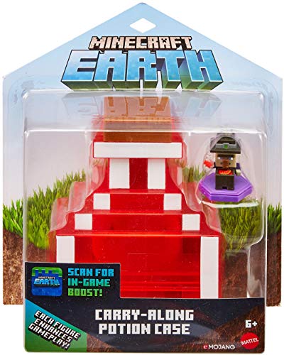 Mattel Minecraft Carry Along Potion Plus Exclusive Mini Figure, Carrying Case for Mini Figures, Based on Minecraft Video Game, Toys for Kids Age 6 and Up