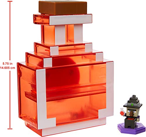 Mattel Minecraft Carry Along Potion Plus Exclusive Mini Figure, Carrying Case for Mini Figures, Based on Minecraft Video Game, Toys for Kids Age 6 and Up