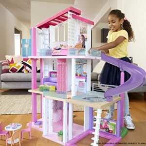 Barbie Dreamhouse, Doll House Playset with 70+ Accessories Including Transforming Furniture, Elevator, Slide, Lights & Sounds (Amazon Exclusive)