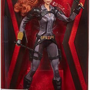 Barbie Marvel Studios’ Black Widow Doll, 11.5-in, Poseable with Red Hair, Wearing Armored Bodysuit and Boots, Gift for Collectors [Amazon Exclusive]