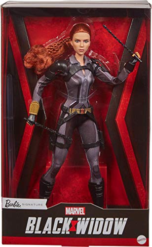 Barbie Marvel Studios’ Black Widow Doll, 11.5-in, Poseable with Red Hair, Wearing Armored Bodysuit and Boots, Gift for Collectors [Amazon Exclusive]