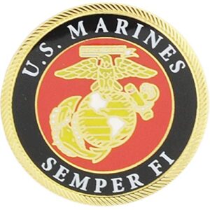 officially licensed united states marine corps semper fi circular usmc 1" lapel pin