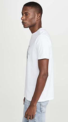 Calvin Klein Men's Short Sleeve Monogram Logo T-Shirt, Brilliant White Unbox, X-Large