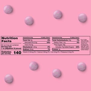 M&M’S Pink Milk Chocolate Candy, 2lbs of M&M'S in Resealable Pack for Candy Bars, Birthdays, Baby Showers, Gender Reveals, It's A Girl, Dessert Tables & DIY Party Favors