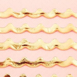 50 Pack Pink Paper Dinner Napkins with Gold Foil Scalloped Edges for Birthday Party, Wedding (3-Ply, 4 x 8 In)