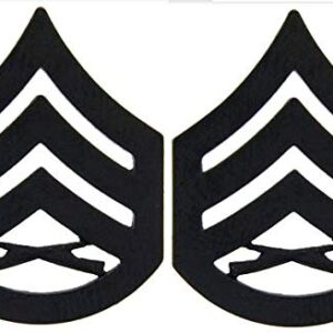Officially Licensed United States Marine Corps Insignia of Rank Staff Sergeant E6 (Set of Two)