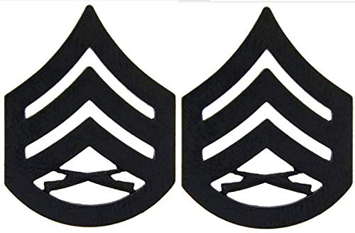 Officially Licensed United States Marine Corps Insignia of Rank Staff Sergeant E6 (Set of Two)