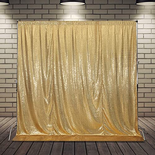 Juya Delight Gold Sequin Backdrop Non-Transparent Sequin Photography Backdrop for Birthday Party Wedding Decoration Gold 6FT X 8FT