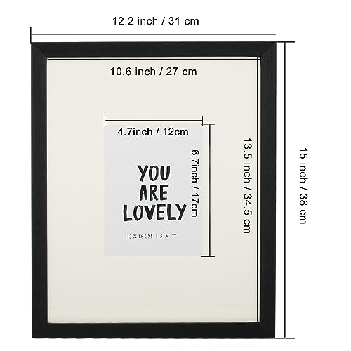 GraduationMall 11x14 Signature Picture Frame Holds 5x7 Photo with White Mat for Wedding Graduation | Wall or Tabletop Display