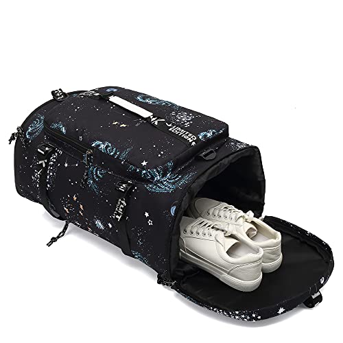 Cool Gym Duffle Bag Backpack 4-Way Waterproof with Shoes Compartment for travel Sport Hiking laptop Lightweight, Kalesi XL