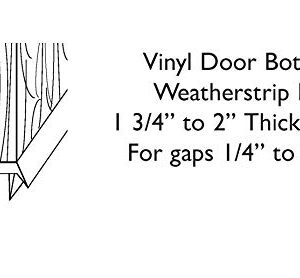 Randall Manufacturing Co., Inc | Vinyl Door Bottom | Vinyl Weatherstrip | 4 Feet Long | Brown | for 1 3/4” to 2” Thick Doors | Fits Gaps from 1/4” to 9/16” | Made in The USA