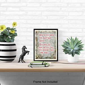 Alice Wonderland Quotation Dictionary Wall Art Picture print - Upcycled Decor for Home, Apartment, Office - Gift for Entrepreneur, Fans - 8x10 Poster