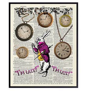alice wonderland decor - alice wonderland gift - room, home or party decorations - art poster for boy, girl kids bedroom - gift for walt fans - 8x10 photo print wall art picture