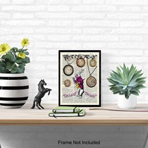 Alice Wonderland Decor - Alice Wonderland Gift - Room, Home or Party Decorations - Art Poster for Boy, Girl Kids Bedroom - Gift for Walt Fans - 8x10 Photo print Wall Art Picture