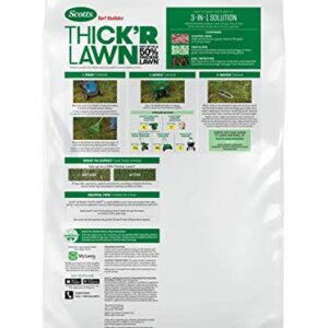 Scotts Turf Builder THICK'R LAWN Grass Seed, Fertilizer, and Soil Improver for Bermudagrass, 1,200 sq. ft., 12 lbs.