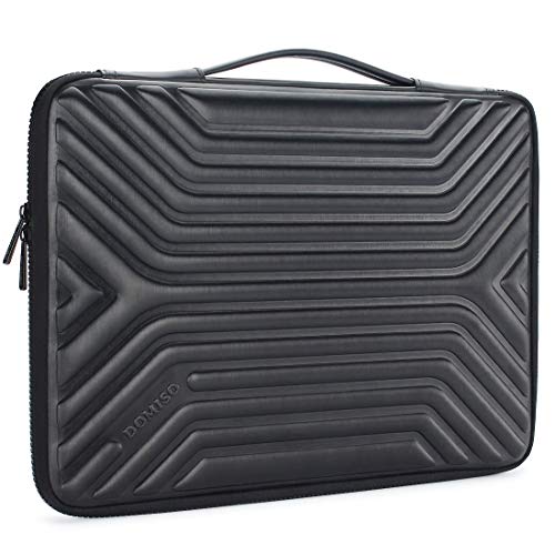 DOMISO 17 Inch Shockproof Waterproof Laptop Sleeve with Handle Lightweight Soft EVA Tablet Protective Case Bag for 17-17.3" Notebook/Dell/Lenovo/Acer/HP/MSI, Black