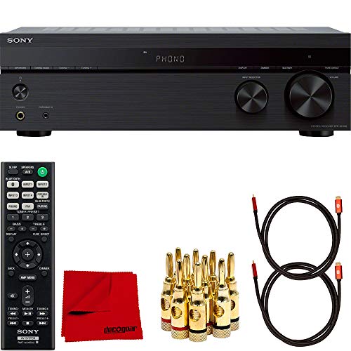 Sony STRDH190 2Ch Stereo Receiver Phono Inputs and Bluetooth Bundle with Deco Gear Accessory Kit