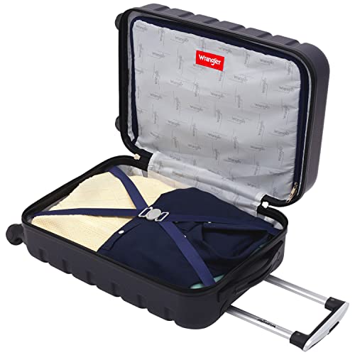 Wrangler 20" Spinner Carry-On Luggage, Navy Blue