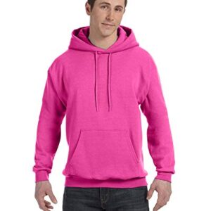 Hanes Unisex EcoSmart® 50/50 Pullover Hooded Sweatshirt M Wow Pink