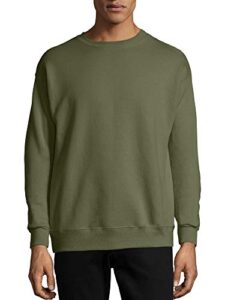 hanes unisex ecosmart® 50/50 crewneck sweatshirt m fatigue green