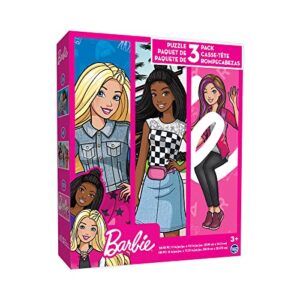 barbie - 3 in 1 jigsaw puzzles for kids. great birthday & educational gifts for boys and girls. colorful pieces fit together perfectly. great preschool aged learning gift.