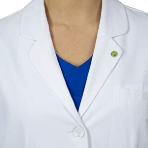 Healing Hands Lab Coat Women 4 Pocket Mid Length 5101 Fiona Womens Lab Coat The White Coat Modernist Collection White M