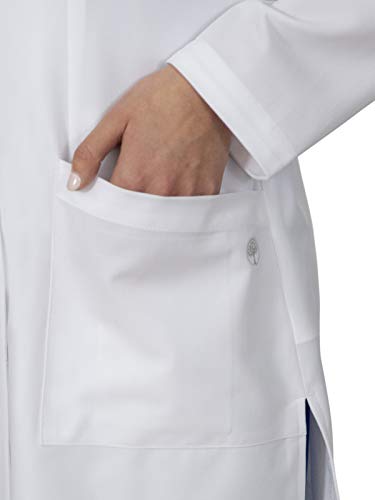 Healing Hands Lab Coat Women 4 Pocket Mid Length 5101 Fiona Womens Lab Coat The White Coat Modernist Collection White M