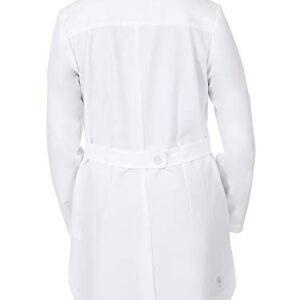 Healing Hands Lab Coat Women 4 Pocket Mid Length 5101 Fiona Womens Lab Coat The White Coat Modernist Collection White M
