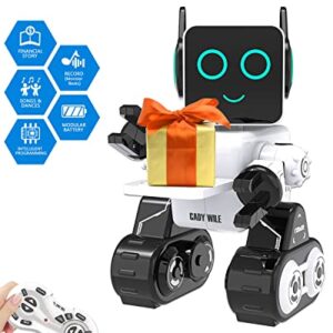 OKK Robot Toy for Kids, Smart RC Robots for Kids with Touch and Sound Control Robotics Intelligent Programmable, Robot Toy with Walking Dancing Singing Talking Transfering Items for Boys Girls (White)