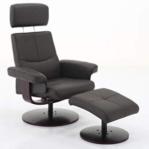 Mac Motion Roma Manual Recliner, Brown Polyurethane