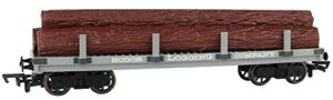 thomas & friends - sodor logging company flat wagon with logs - ho scale