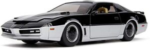 jada toys hollywood rides knight rider k.a.r.1982 pontiac firebird 1: 24 diecast vehicle with light up feature, glossy black / silver