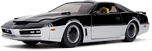 Jada Toys Hollywood Rides Knight Rider K.A.R.1982 Pontiac Firebird 1: 24 Diecast Vehicle with Light Up Feature, Glossy Black / Silver