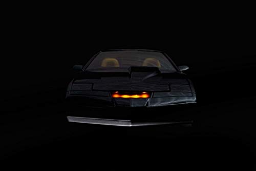 Jada Toys Hollywood Rides Knight Rider K.A.R.1982 Pontiac Firebird 1: 24 Diecast Vehicle with Light Up Feature, Glossy Black / Silver