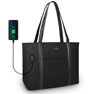 laptop tote bag,15.6inch laptop purse work bag for women teacher tote bag