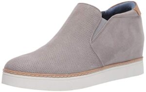 dr. scholl's shoes womens if only slip on hidden wedge platform sneaker,soft grey,7.5